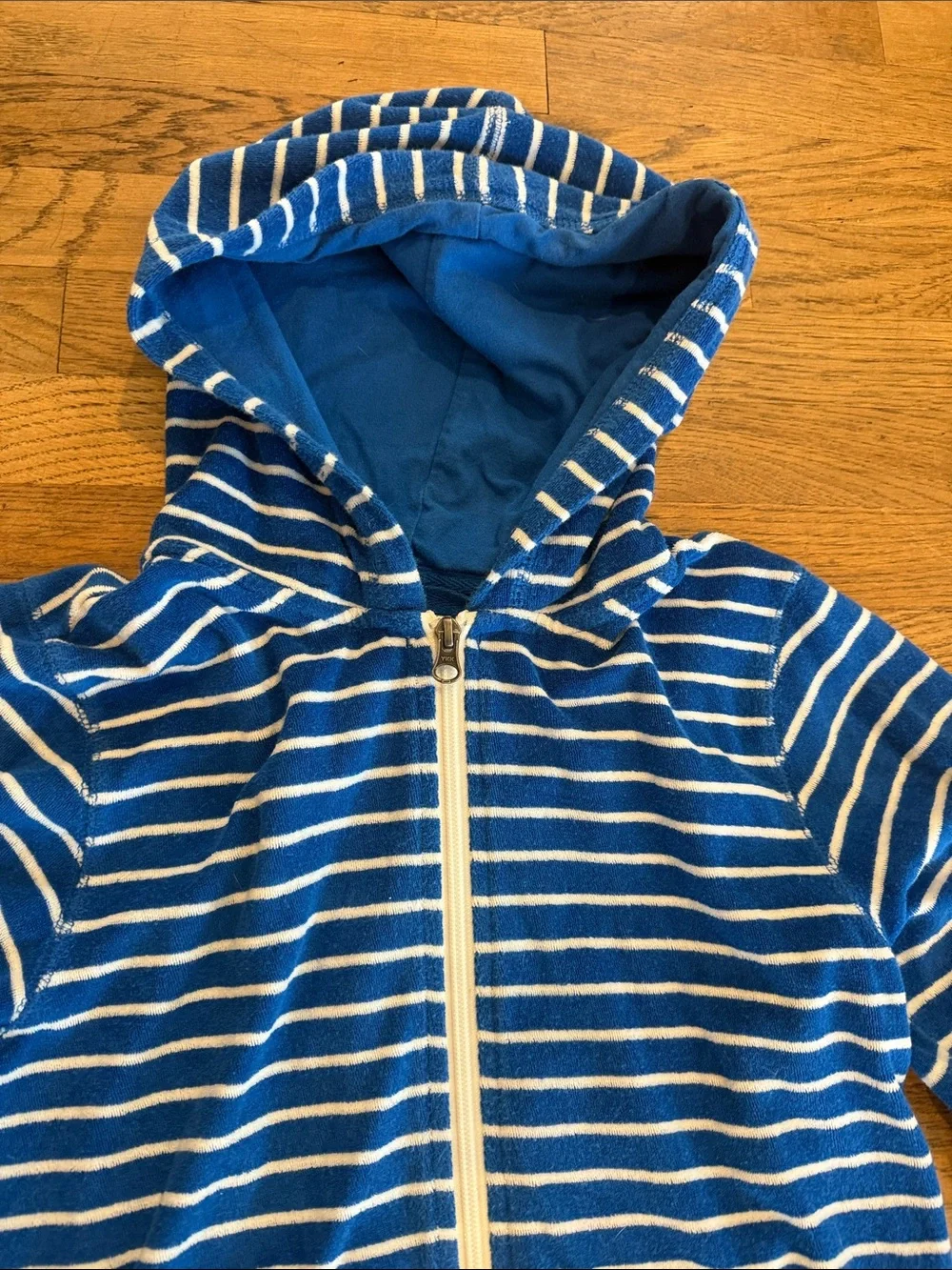 Kids Hanna Andersson Blue and White Striped swim cover size 10
